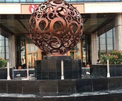 酒店创意不锈钢锻造镂空球博鱼网页版