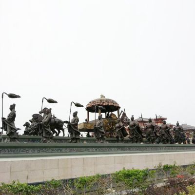 户外景区大型玻璃钢仿铜人物景观博鱼网页版