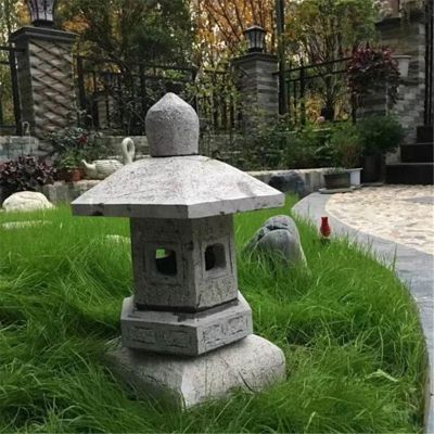 石灯笼日式庭院院草坪酒店地灯石雕石灯摆件