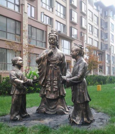 古代人物景观铜雕孔融让梨博鱼网页版