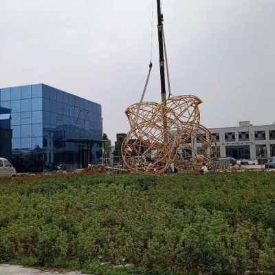 园林广场不锈钢金属镂空抽象花生博鱼网页版