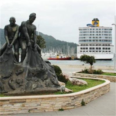 情景小品玻璃钢仿铜捕鱼的人物博鱼网页版