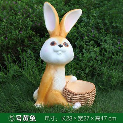 兔子博鱼网页版-别墅摆放一只玩耍的玻璃钢兔子博鱼网页版