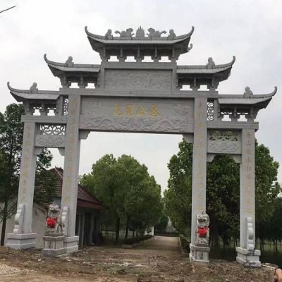 城市街道大型石雕牌坊博鱼网页版