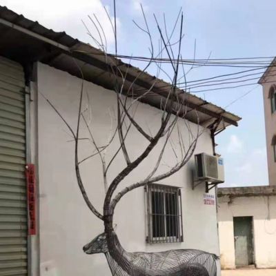 不锈钢镂空户外园林大型抽象动物博鱼网页版