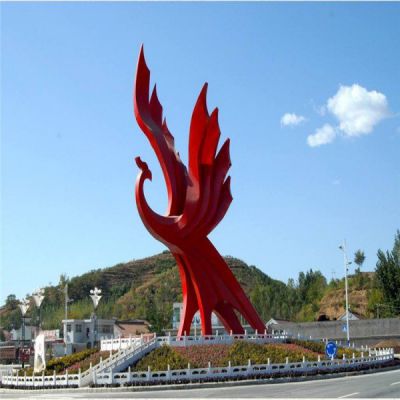 不锈钢彩绘抽象凤凰博鱼网页版摆件