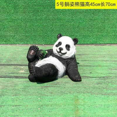 玻璃钢仿真熊猫，躺地上的熊猫博鱼网页版