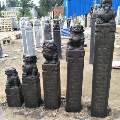 大理石喷漆狮子浮雕拴马柱博鱼网页版