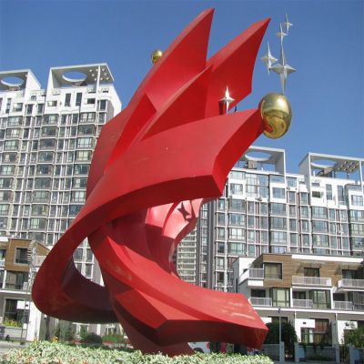 不锈钢抽象艺术户外广场大型景观摆件