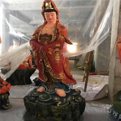玻璃钢彩绘大型景观寺庙供奉神佛观音博鱼网页版