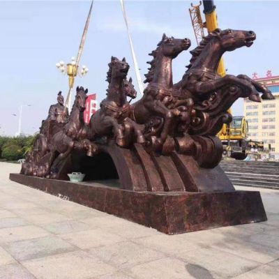 大型马车博鱼网页版，广场马拉车景观博鱼网页版