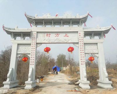 农村路口青石雕刻牌坊建造样式博鱼网页版