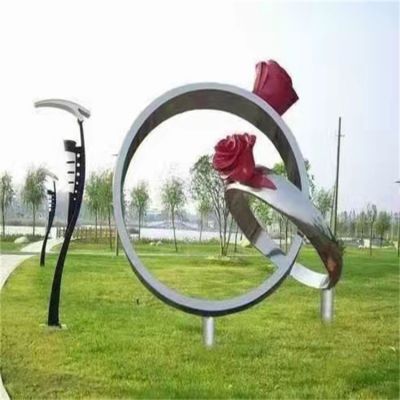 城市广场摆件 地产酒店不锈钢镜面园林抽象景观博鱼网页版