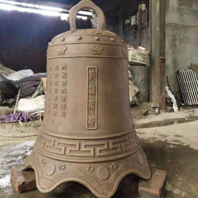 定制寺庙纯黄铜铸造铜钟摆件
