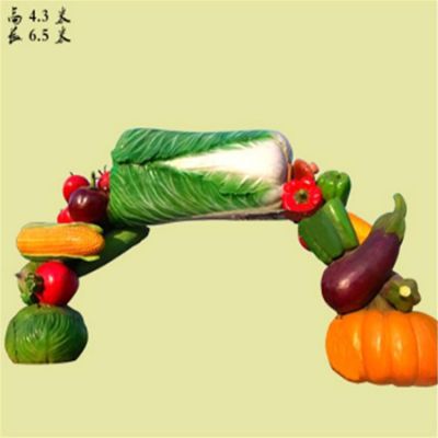 园林户外玻璃钢彩绘仿真蔬菜拱门博鱼网页版