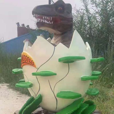 游乐场玻璃钢卡通创意破壳的恐龙博鱼网页版