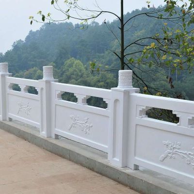 景区展望台护栏汉白玉石雕装饰