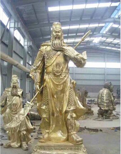 企业招财不锈钢鎏金关公博鱼网页版
