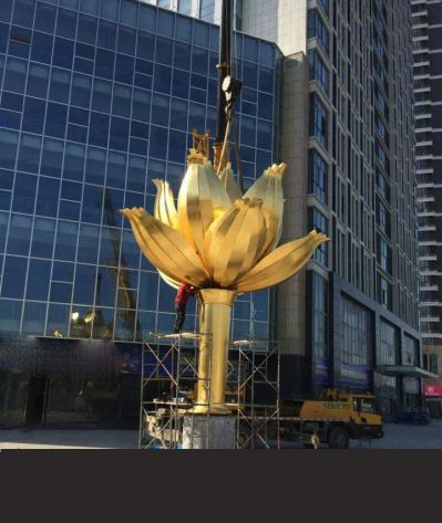 不锈钢紫荆花喷金广场花朵博鱼网页版