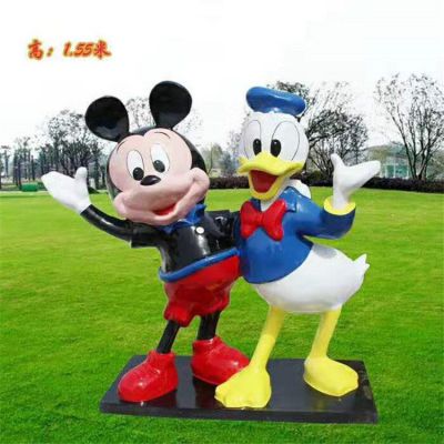 玻璃钢彩绘公园卡通米奇唐老鸭博鱼网页版