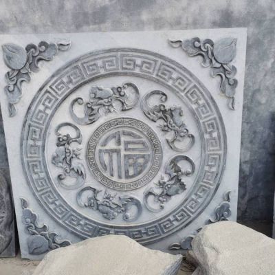 大理石雕刻仿古五福地砖庭院壁影博鱼网页版