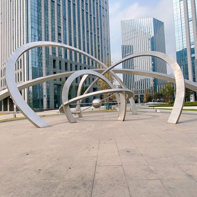 几何户外不锈钢几何园林景观梅花鹿博鱼网页版