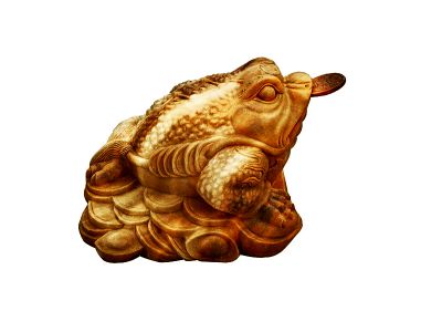 室内摆放的金色吐钱的玻璃钢仿真金蟾博鱼网页版