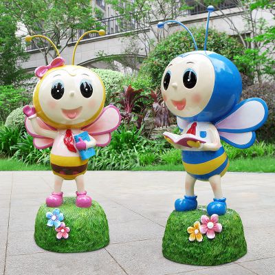 公园小区广场摆拿书玻璃钢蜜蜂博鱼网页版