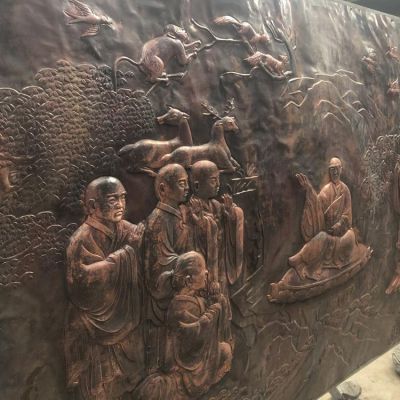 庭院别墅门口室内创意铜雕壁画