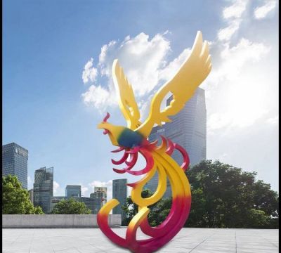 景区创意不锈钢彩绘凤凰博鱼网页版