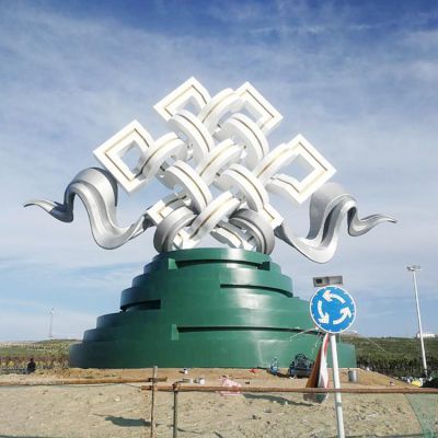 大型不锈钢标志性建筑景观博鱼网页版  城市园林小品摆件