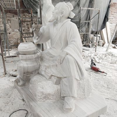 茶文化大理石石雕茶圣陆羽博鱼网页版