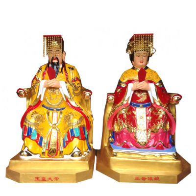 寺庙供奉神佛玻璃钢彩绘王母娘娘和玉皇大帝博鱼网页版