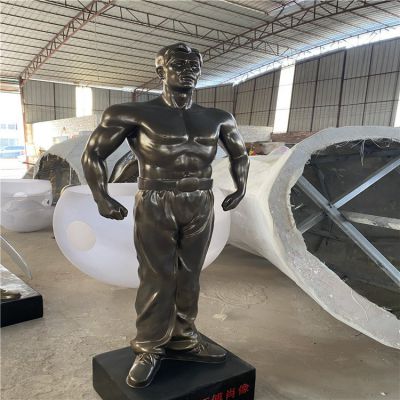 玻璃钢仿铜园林景观人物博鱼网页版