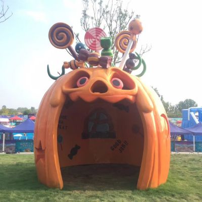 游乐场玻璃钢卡通南瓜屋博鱼网页版摆件
