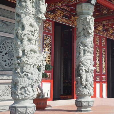 庭院景区寺庙大型盘龙龙柱博鱼网页版