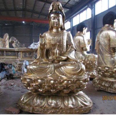 玻璃钢仿铜景观寺庙菩萨观音博鱼网页版
