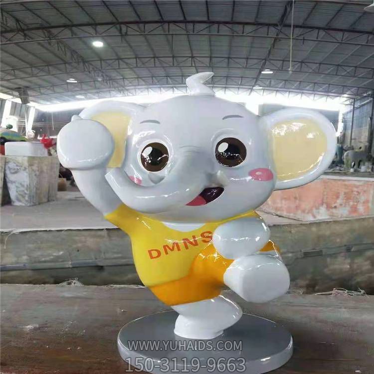 商场游乐园玻璃钢卡通吉祥物大象博鱼网页版