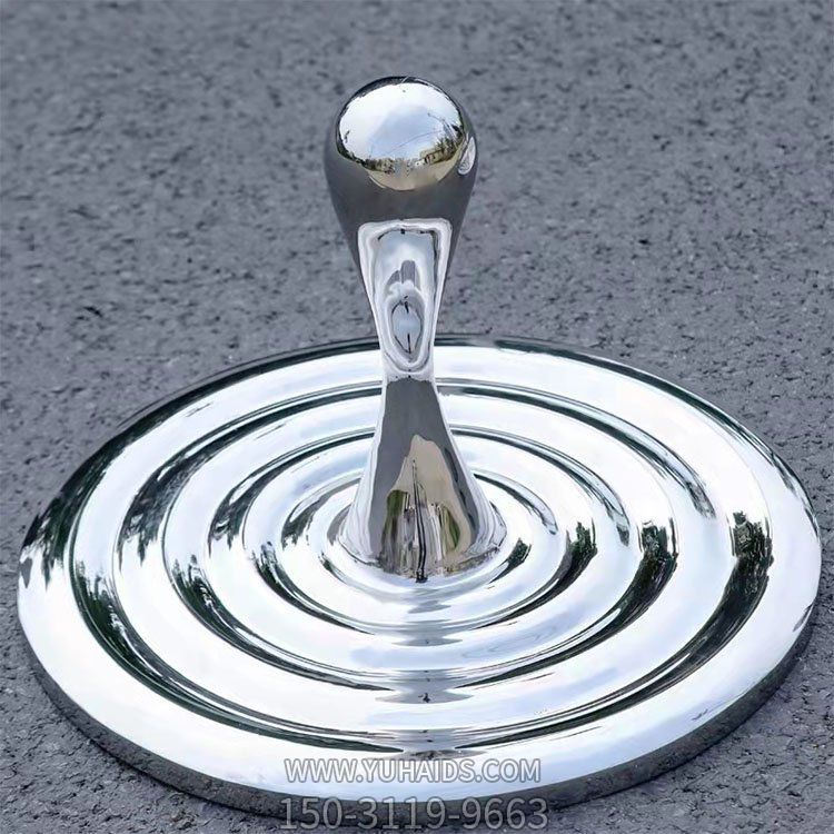 小区水池摆放不锈钢镜面水滴博鱼网页版