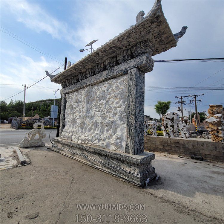 青石石雕户外园林景观大型浮雕壁画影壁博鱼网页版