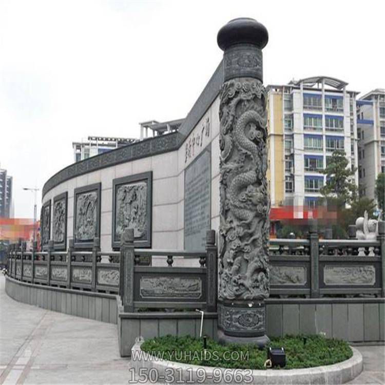 宗祠家庙仿古建筑花岗岩雕刻龙石柱博鱼网页版