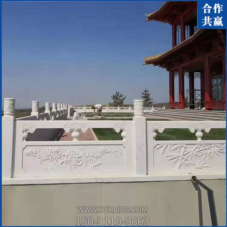景点古建汉白玉防护栏杆浮雕栏板博鱼网页版