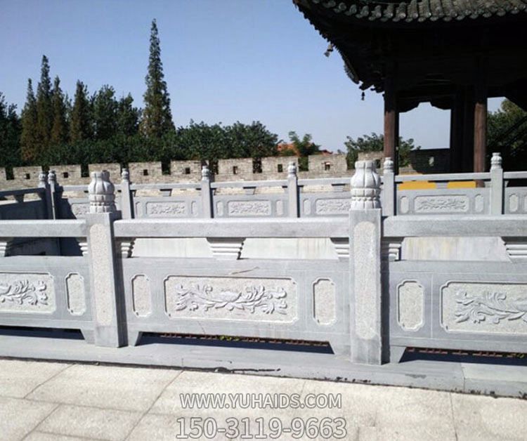 寺院景点户外水池青石防护栏杆博鱼网页版