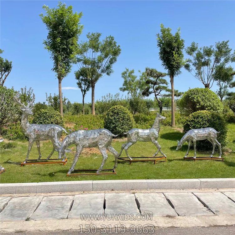 户外公园不锈钢抽象鹿博鱼网页版