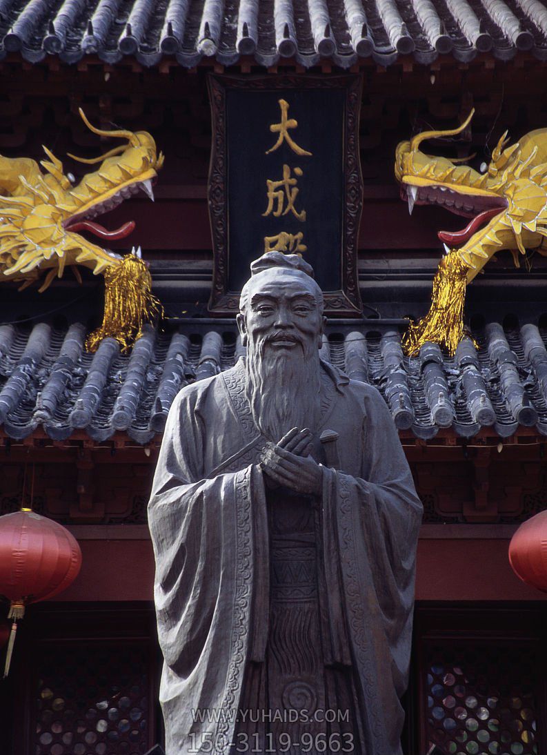 寺庙景点孔子圣像名人铜雕博鱼网页版