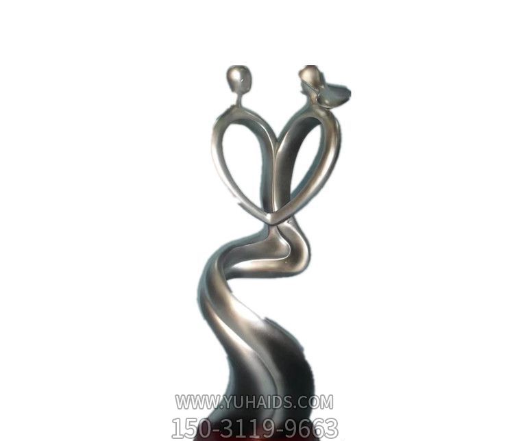 爱心博鱼网页版--广场不锈钢情侣创意抽象爱心博鱼网页版
