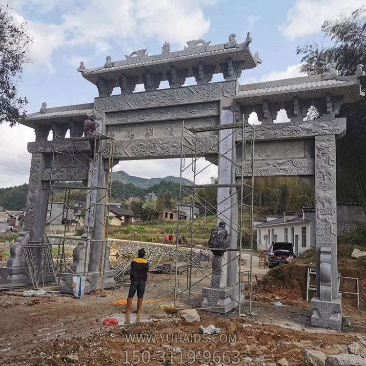古建寺庙大型景区新农村村口石牌坊博鱼网页版