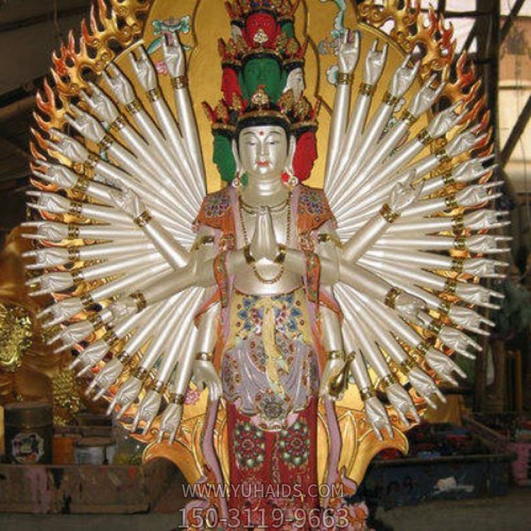 宗教寺庙大型玻璃钢千手观音博鱼网页版