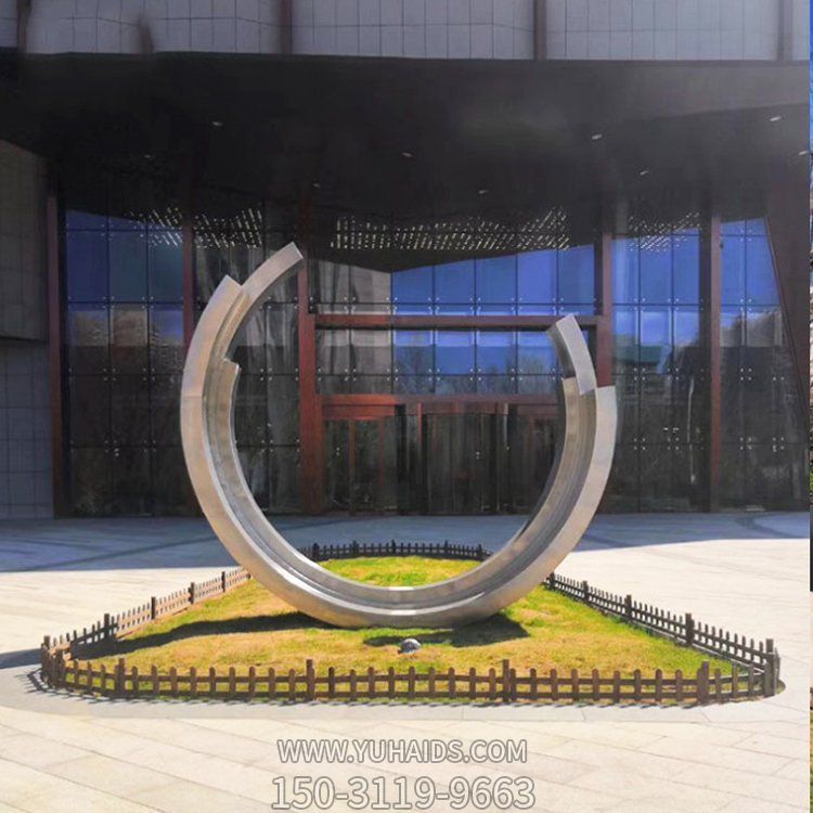 不锈钢创意园林大型酒店门口景观圆环博鱼网页版