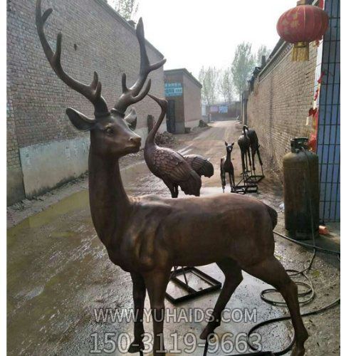 玻璃钢仿铜动物梅花鹿博鱼网页版